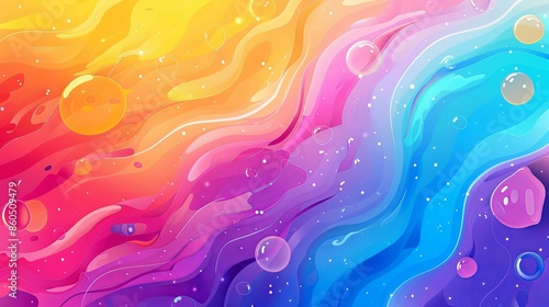 Colorful fluid background with gradients and bubbles. Use it for posters, banners, flyers, websites, and more. EPS file included.