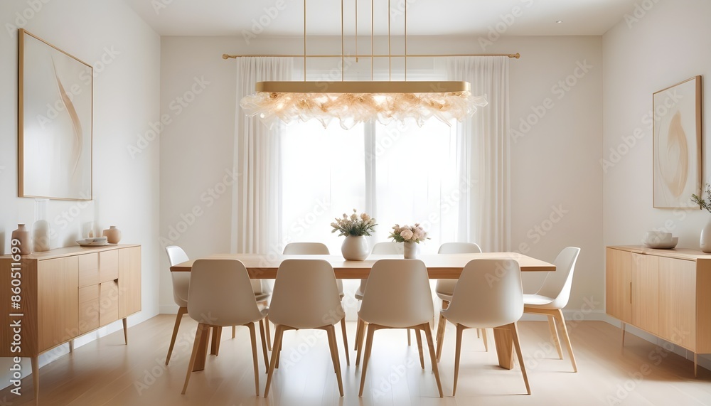 Fototapeta premium white and gold theme modern interior design