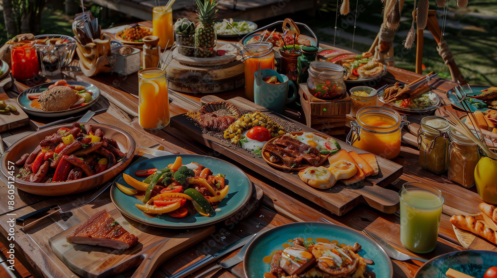 Fototapeta premium a table full of delicious food