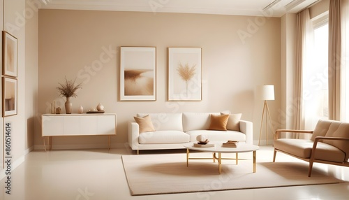 white and gold theme modern interior design