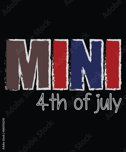 Принти на полотні Mini Shirt Women 4th of July Patriotic Mom T-Shirts Independence Day Short Sleev