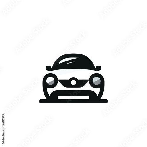 Electric eco car logo design template vector