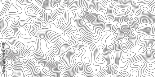 Topographic contour map. Vector cartography illustration. Map in Contour Line Light topographic topo contour. Illustrations of maps Abstract Geometric © Shahadath