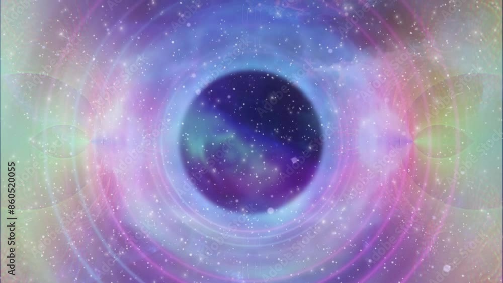 Ethereal Cosmic Portal Illustration, Meditation Animation, Visualization, Video