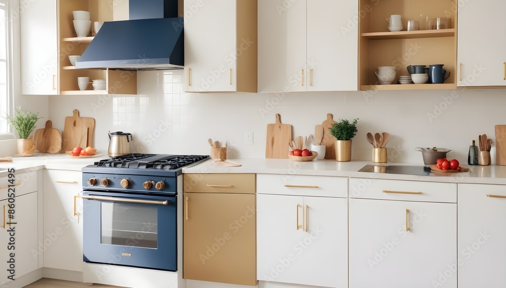 Fototapeta premium white and gold theme modern interior design