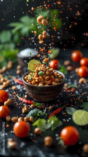 Plato de garbanzos salteado con verduras