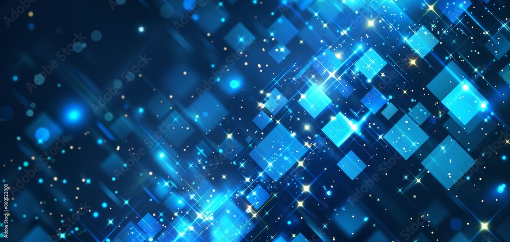 illustration of abstract blue geometric background with futuristic elements, digital wallpaper for business and marketing illustration of abstract blue geometric background with futuristic elements, digital wallpaper for business and marketing