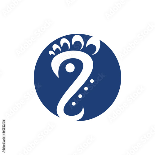 Podiatry logo design element vector with creative concept