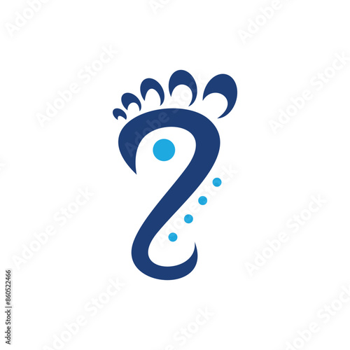 Podiatry logo design element vector with creative concept