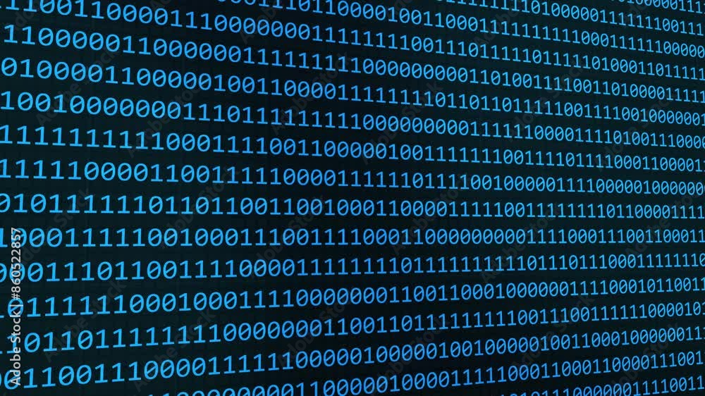Dynamic Binary Code Animation of Digital 0s and 1s Flowing in Futuristic Matrix Style for High-Tech Backgrounds Dynamic Binary Code Animation of Digital 0s and 1s Flowing in Futuristic Matrix Style for High-Tech Backgrounds
