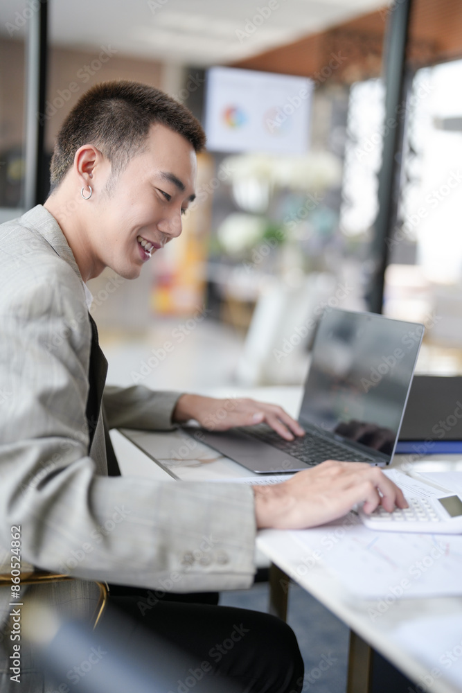 Business man working using laptop computer Hands typing keyboard. Professional investor working start up project. business planning in office. Technology business Business man working using laptop computer Hands typing keyboard. Professional investor working start up project. business planning in office. Technology business