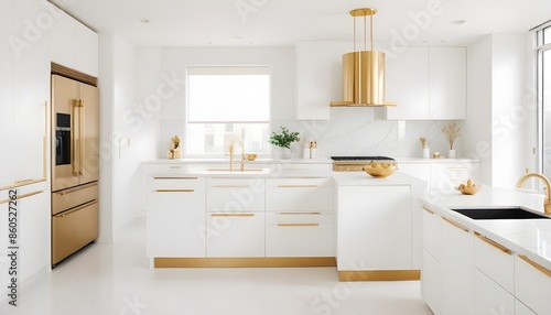 white and gold theme modern interior design