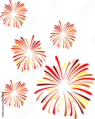 fire on a white background