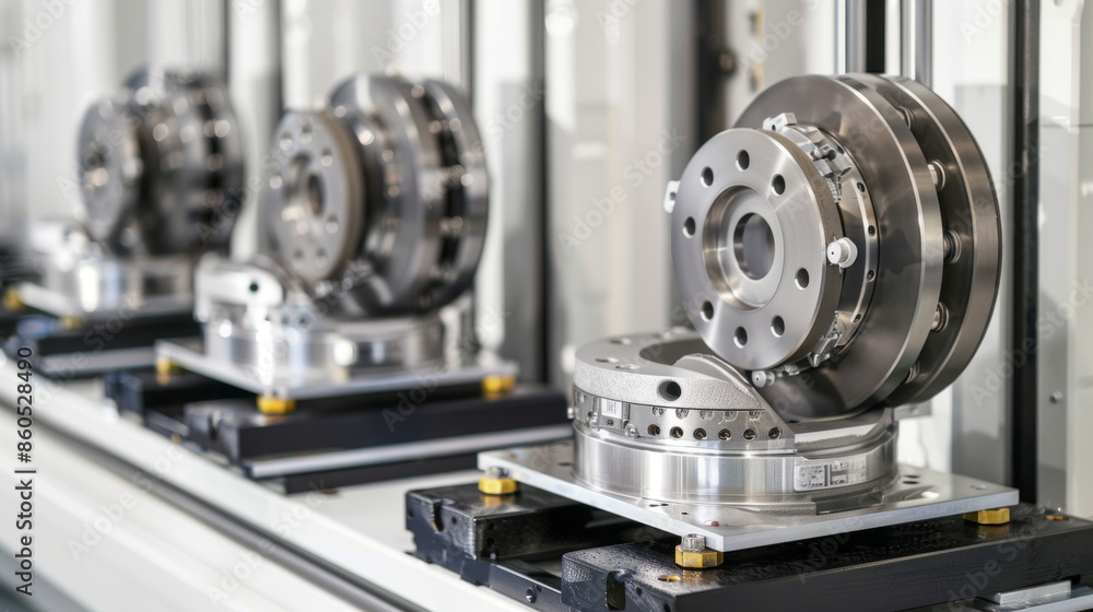 Brake dynamometers for testing braking performance isolated on white background Brake dynamometers for testing braking performance isolated on white background