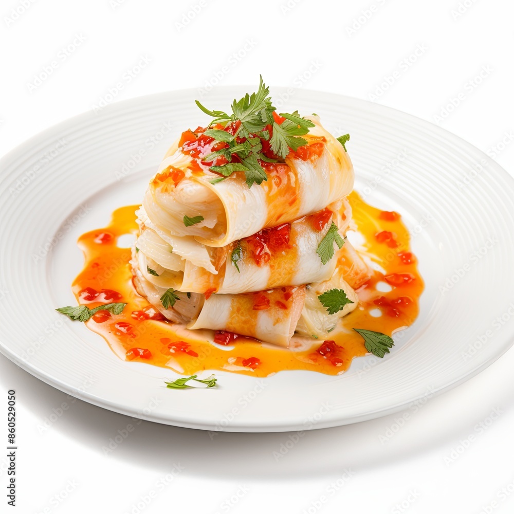 Famous food dish Isolated on a white background Famous food dish Isolated on a white background
