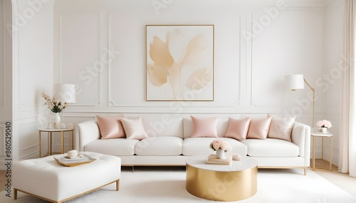 white and gold theme modern interior design