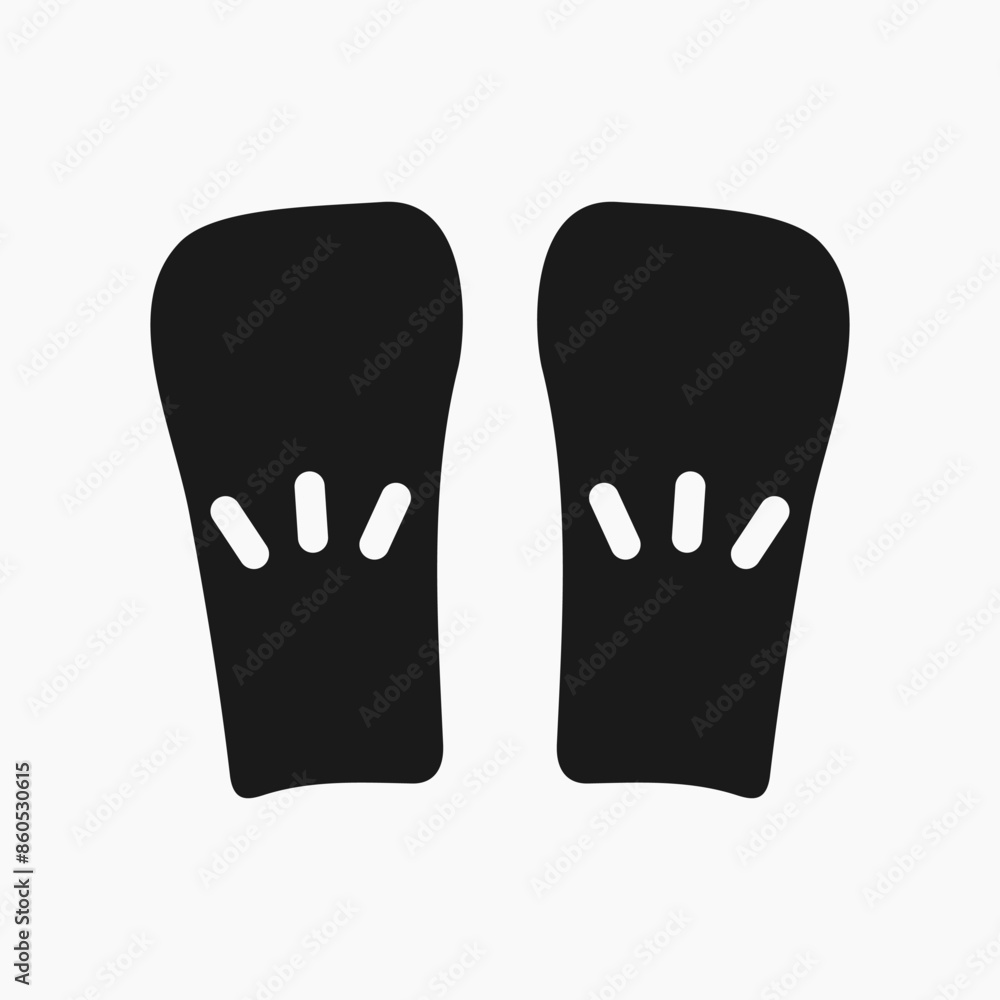 Football Shin Guard icon isolated on white. Soccer Shin Guard Pads isolated. Football Shin Guard icon isolated on white. Soccer Shin Guard Pads isolated.