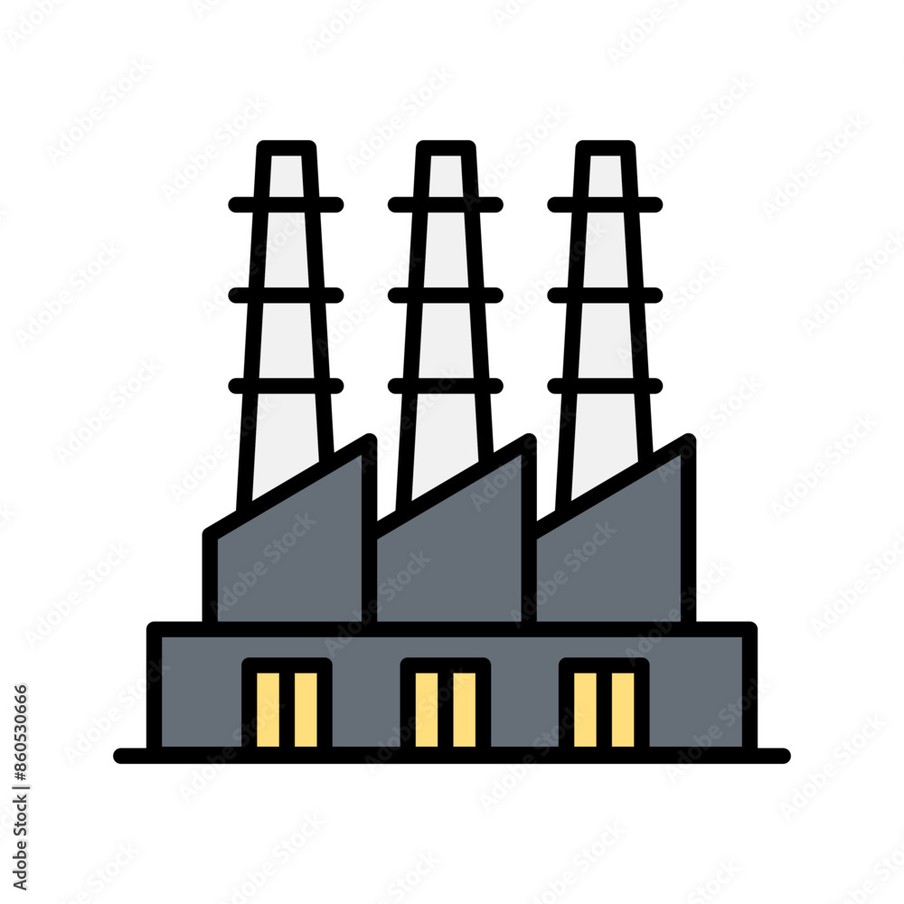 Fototapeta premium Industry, factory icon