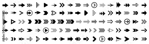 Arrows big black set icons, arrow icon, modern simple arrows, arrow vector collection cursor