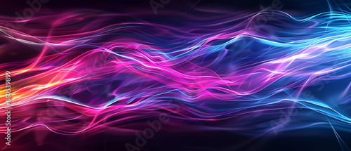 Abstract futuristic background with power currents, side view, depict intense energy flows, advanced tone, Analogous Color Scheme