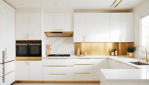 white and gold theme modern interior design