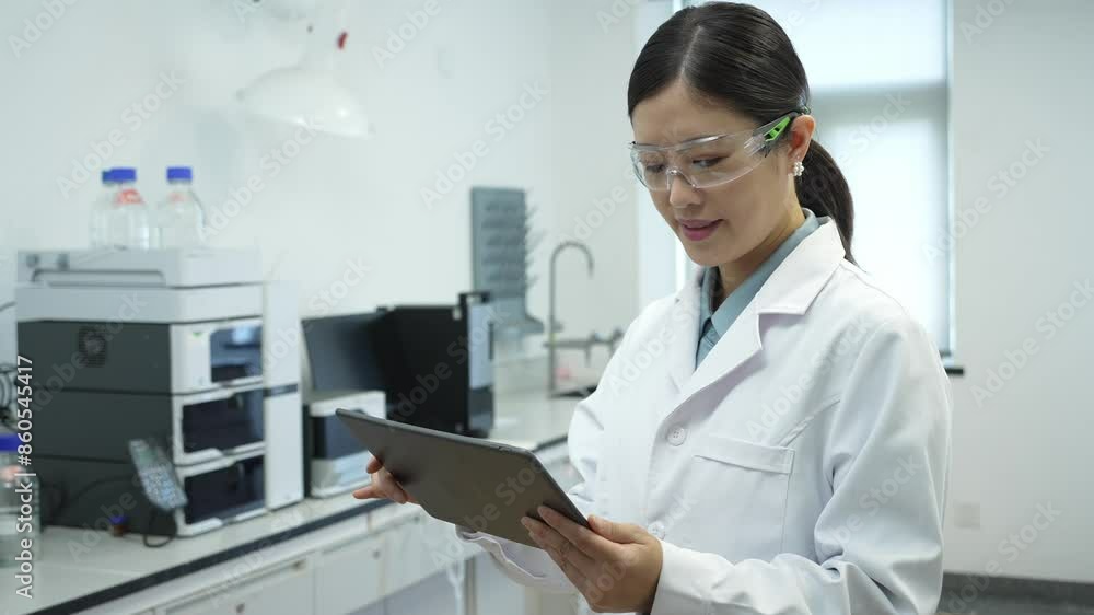 doctor using tablet in lab doctor using tablet in lab