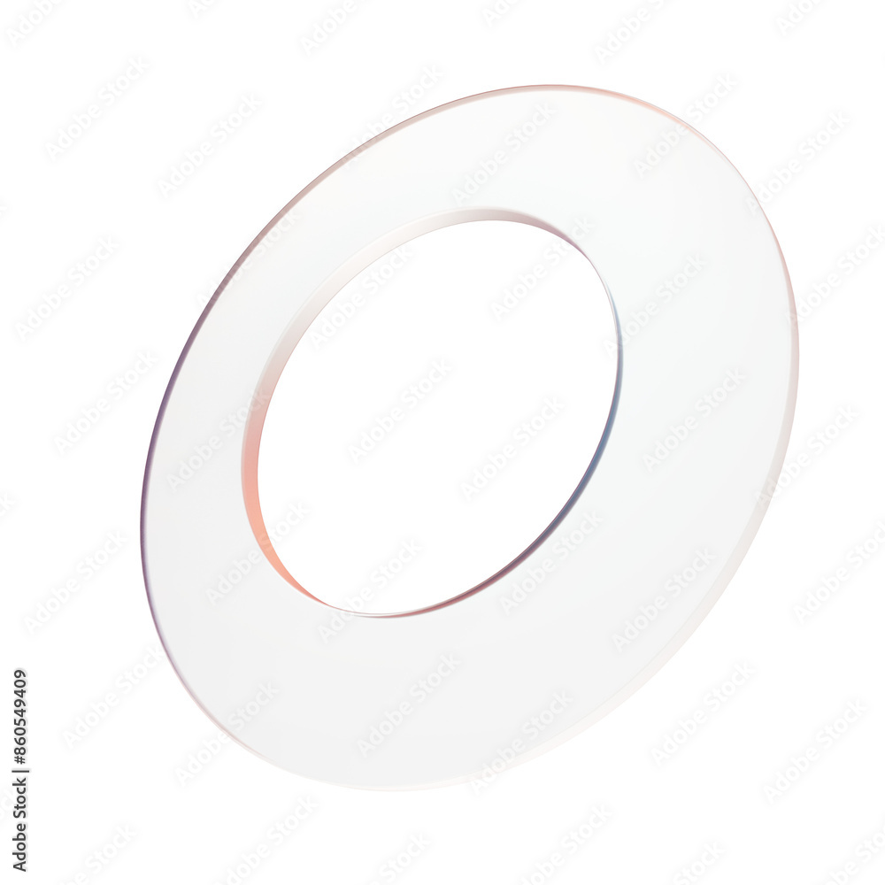Tube transparent gradient glass 3d shape Tube transparent gradient glass 3d shape