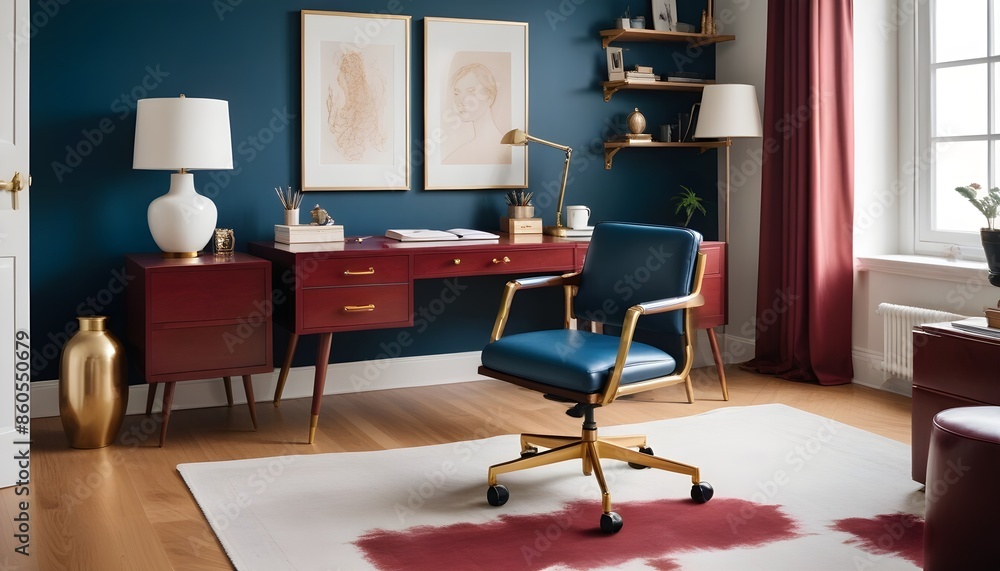 Fototapeta premium white and gold theme modern interior design