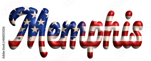 Memphis - bandiera Stati Uniti d’America - parola nome scritta città Americana - ideale per websites, presentazioni, biglietti, banners,, stampe, cricut, silhouette, sublimazioni, etichette, adesivi