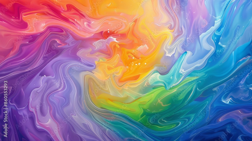 Swirling and blending colors create a soft and dreamy background. Shades of the rainbow dance together, painting a fluid and dynamic masterpiece. Swirling and blending colors create a soft and dreamy background. Shades of the rainbow dance together, painting a fluid and dynamic masterpiece.