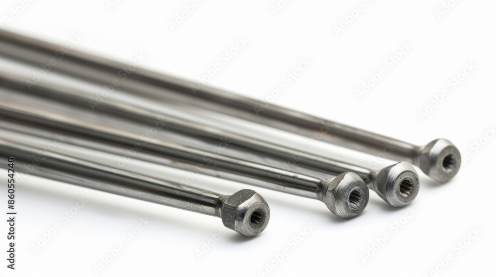 Dent removal rods for accessing hard-to-reach areas isolated on white background Dent removal rods for accessing hard-to-reach areas isolated on white background