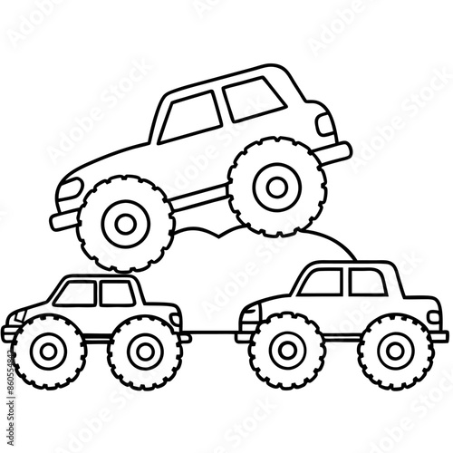 Modified car coloring pages