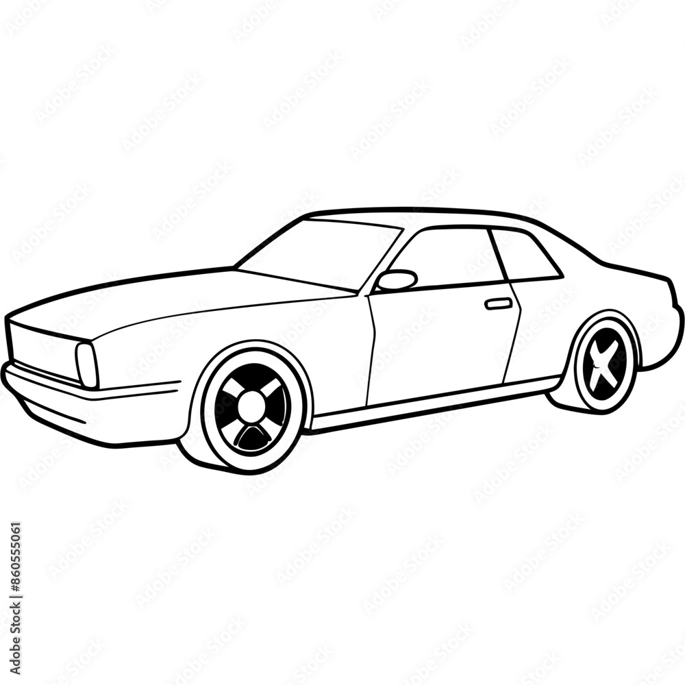 Fototapeta premium Modified car coloring pages