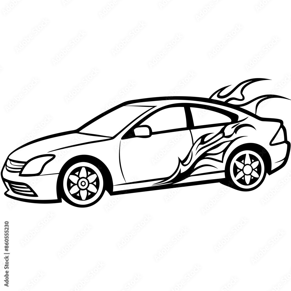 Obraz premium Modified car coloring pages