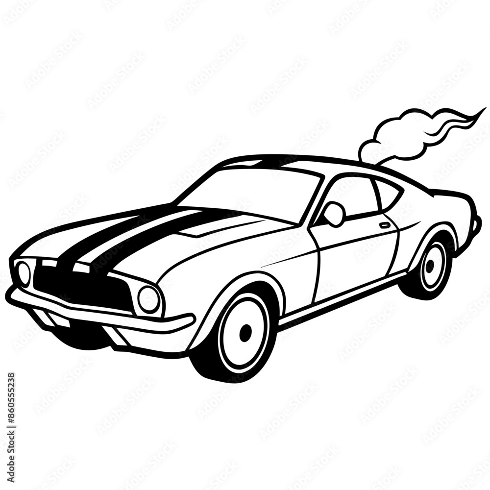 Naklejka premium Modified car coloring pages