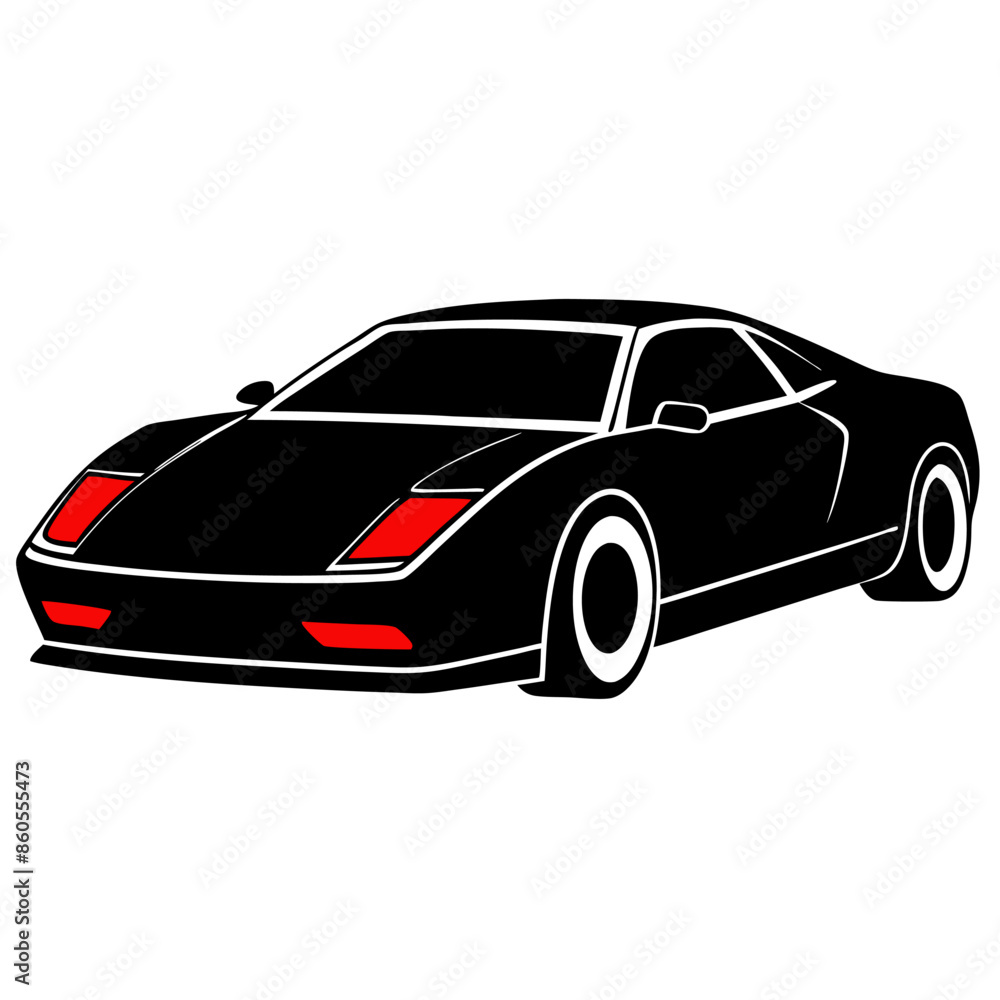 Naklejka premium Modified car coloring pages