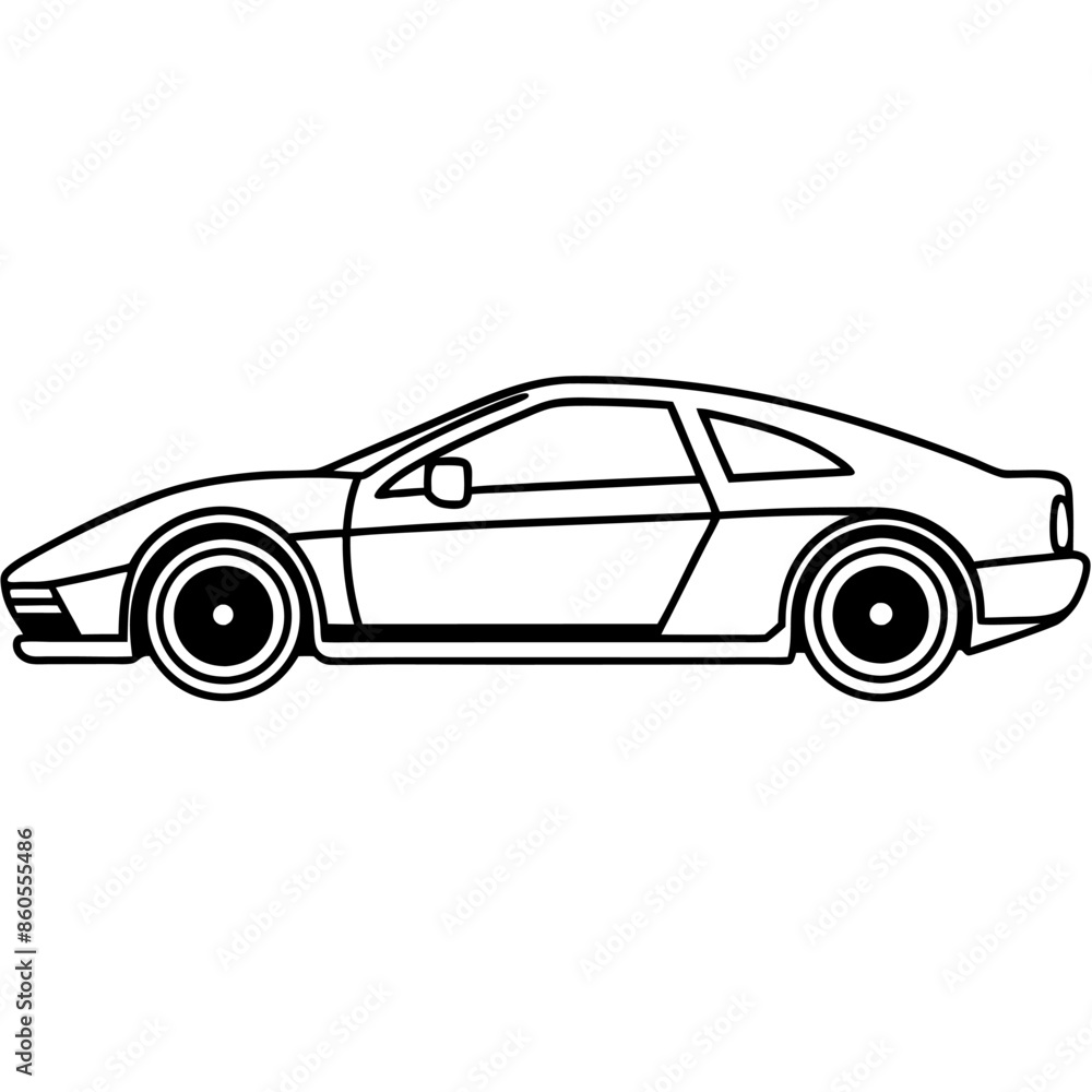 Fototapeta premium Modified car coloring pages