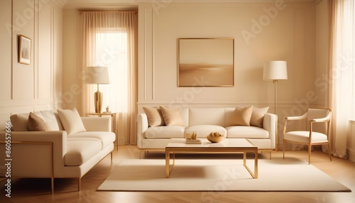 white and gold theme modern interior design