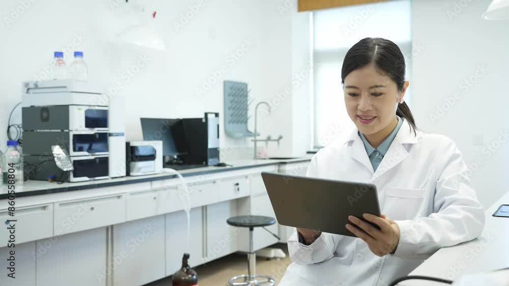 doctor using tablet in lab doctor using tablet in lab