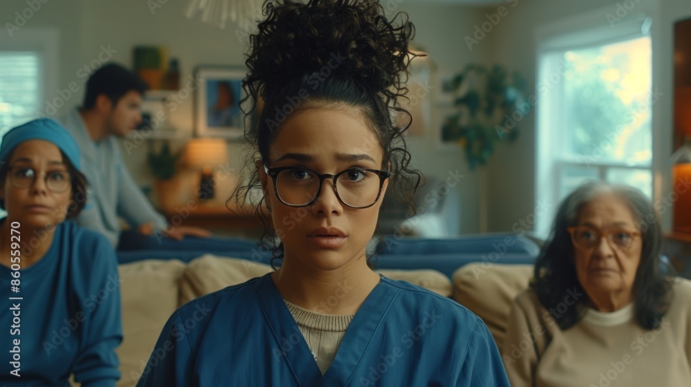 Nurse in a Modern Living Room Generative AI Nurse in a Modern Living Room Generative AI