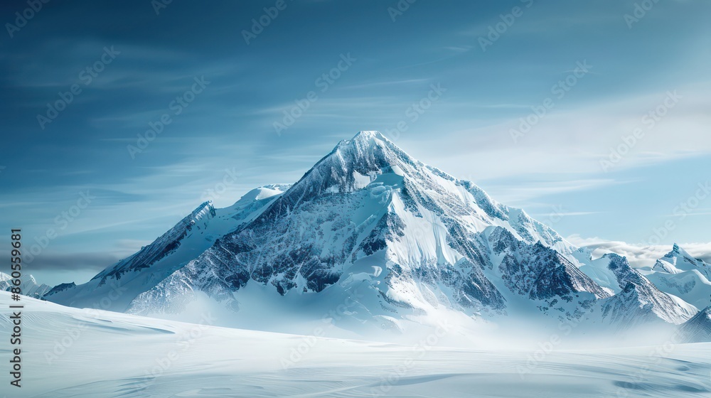 Snow-covered mountain peak Snow-covered mountain peak