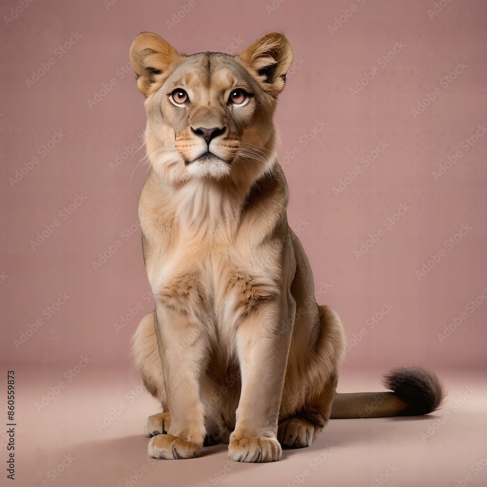 Obraz premium cat, simple background, AI Art 