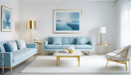 white and gold theme modern interior design