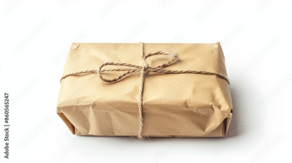 Empty Parcel on White Background for E-commerce Generative AI Empty Parcel on White Background for E-commerce Generative AI