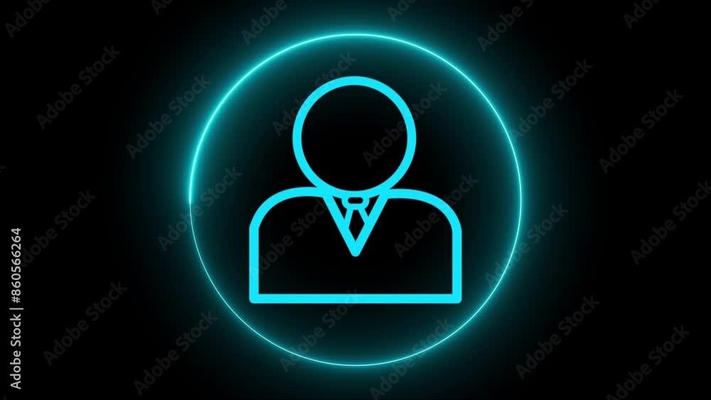 Glowing neon person sign, outline round avatar pictogram in vivid color. neon icon of user in flat style, person icon, user icon illustration. Glowing neon person sign, outline round avatar pictogram in vivid color. neon icon of user in flat style, person icon, user icon illustration.
