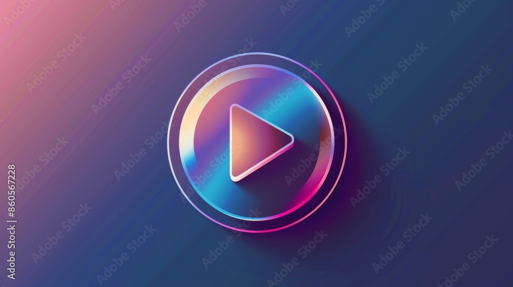 Play Button Icon for Entertainment and Gaming Generative AI Play Button Icon for Entertainment and Gaming Generative AI