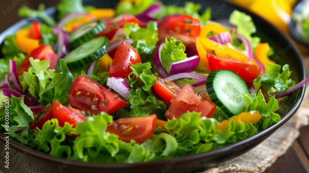 Fresh Salad Arrangement for Healthy Eating Generative AI Fresh Salad Arrangement for Healthy Eating Generative AI