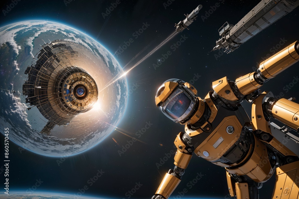 Intelligent robot performing advanced space research Intelligent robot performing advanced space research