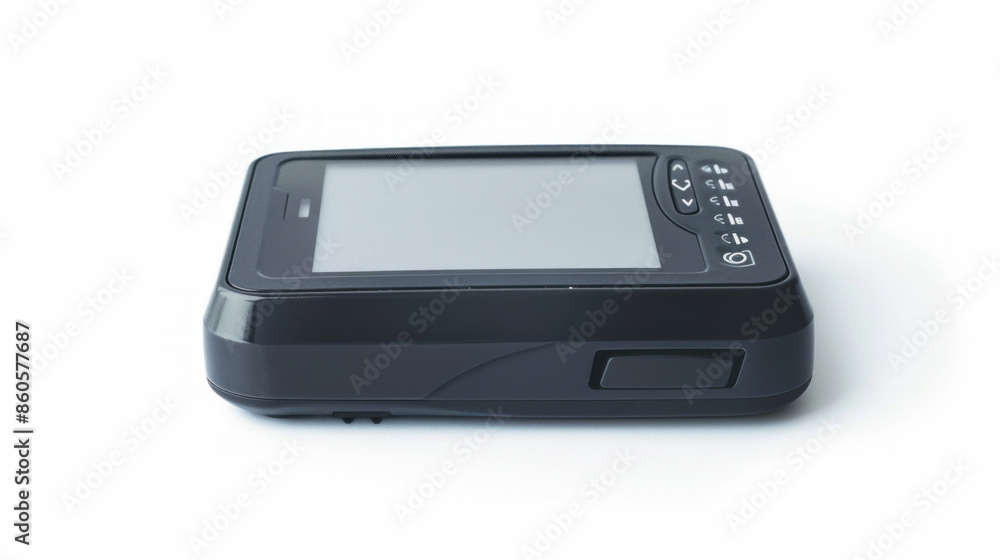 Contactless card reader tester for verifying NFC functionality isolated on white background Contactless card reader tester for verifying NFC functionality isolated on white background
