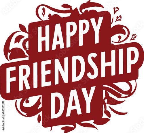 happy friendship day silhouettes vector art illustration